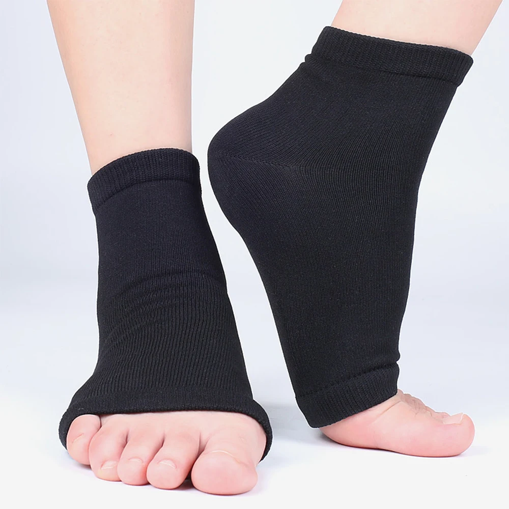 2Pcs Arch Support Sleeve Cushioned Soft Elastic Gel Pad Fabric Arch Socks for Flat Foot Pain Relief Plantar Fasciitis Heel Spurs