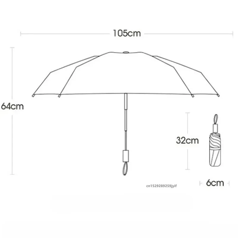 Automatic Umbrella Strong Windproof 72 Bone Sunshade Large Size Uv Protection Folding Men Women Rain Umbrella