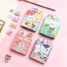 

16PCS/LOT Kawaii Cartoon Animal Theme Cute N Times Stickers DIY Sticky Notes Pocket Stationery Gift 60*65mm
