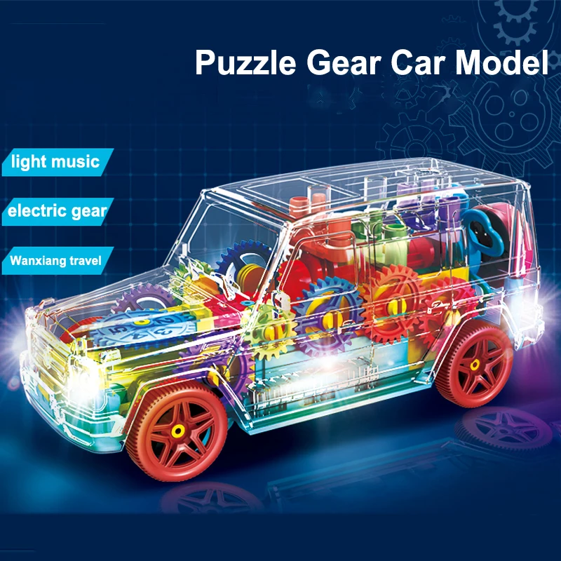 

Transparent Car Model Simulation Light Music Universal Car Toy Children's Interest Development Luminous Toy Birthday Gift