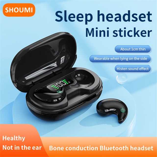 Invisível sono fone de ouvido sem fio Bluetooth 5.3 escondido Earbuds leve  ruído impermeável toque controle auscultadores - AliExpress