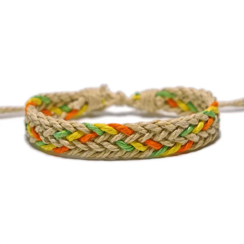Bracelet Jewelry Handmade Cotton Rope Charm Adjustable For Women Men