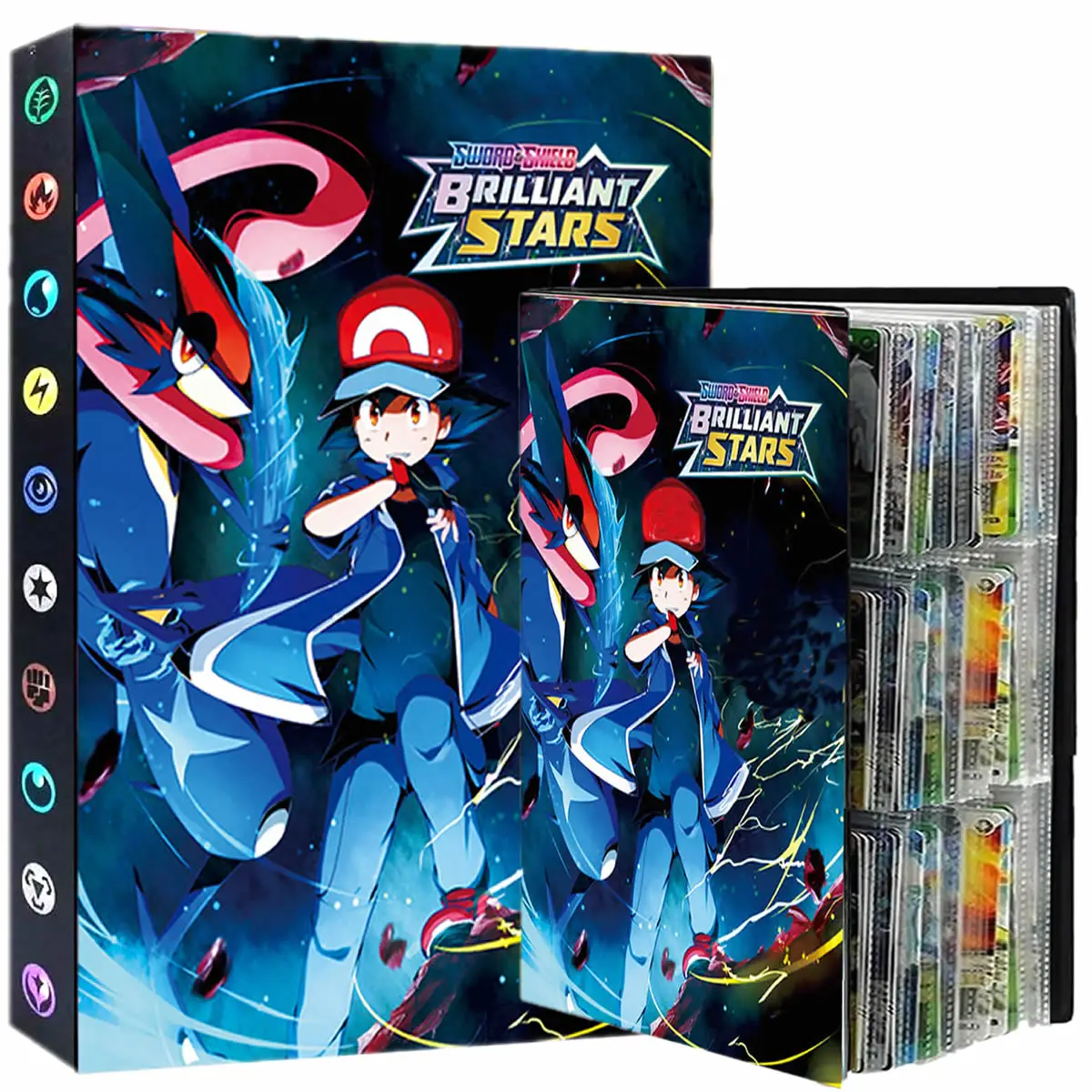 9 Pocket 540PCS Cards Album Book Letters Anime Peripherals Game Card Collection Holder Binder Folder Loaded List Kids Toy Gift