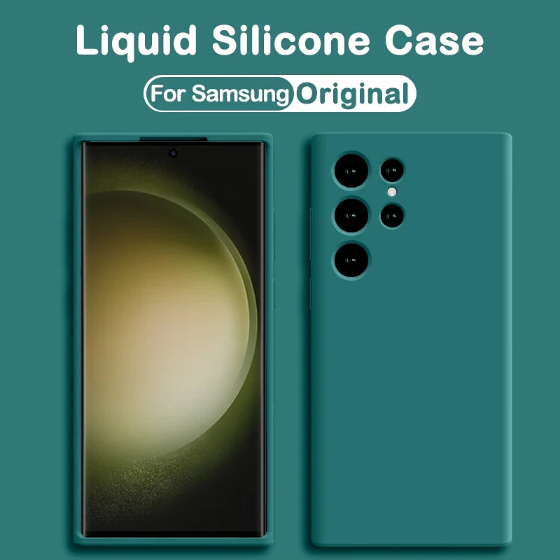 Luxury Liquid Silicone Case For Samsung Galaxy S20 FE S21 S22 S23 Ultra