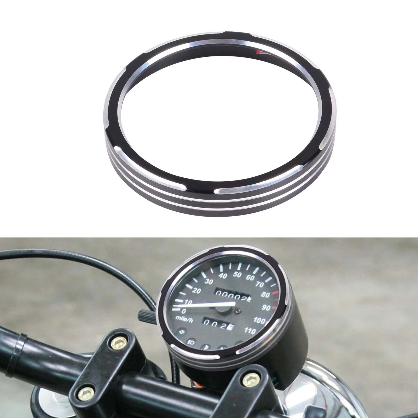 

Motorcycle Gauge Speedometer Trim Bezel Trim Ring Cover CNC Aluminum For Harley 883 1200 Dyna Street Bob Low Rider Model