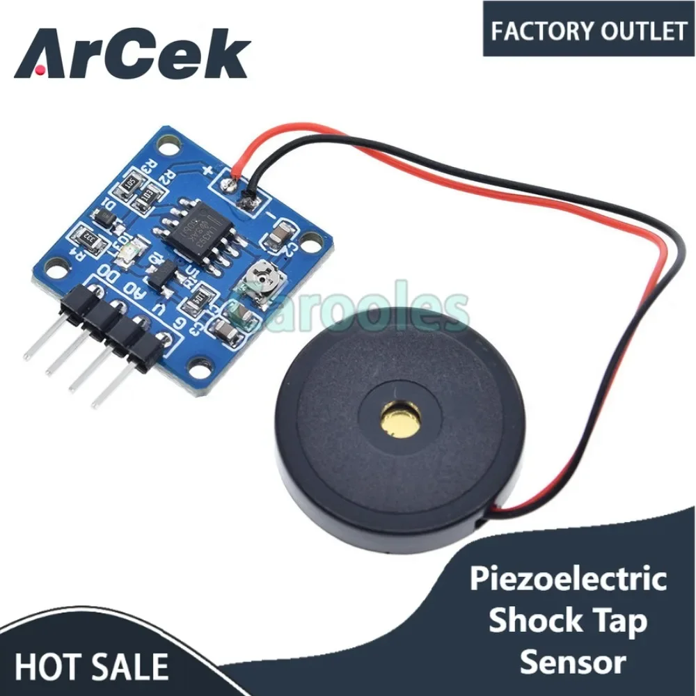 

Piezoelectric Shock Tap Sensor Vibration Switch Module DC 5V Sheet Percussion For Arduino AD/DO 51 UNO MEGA2560 r3 DIY Kit