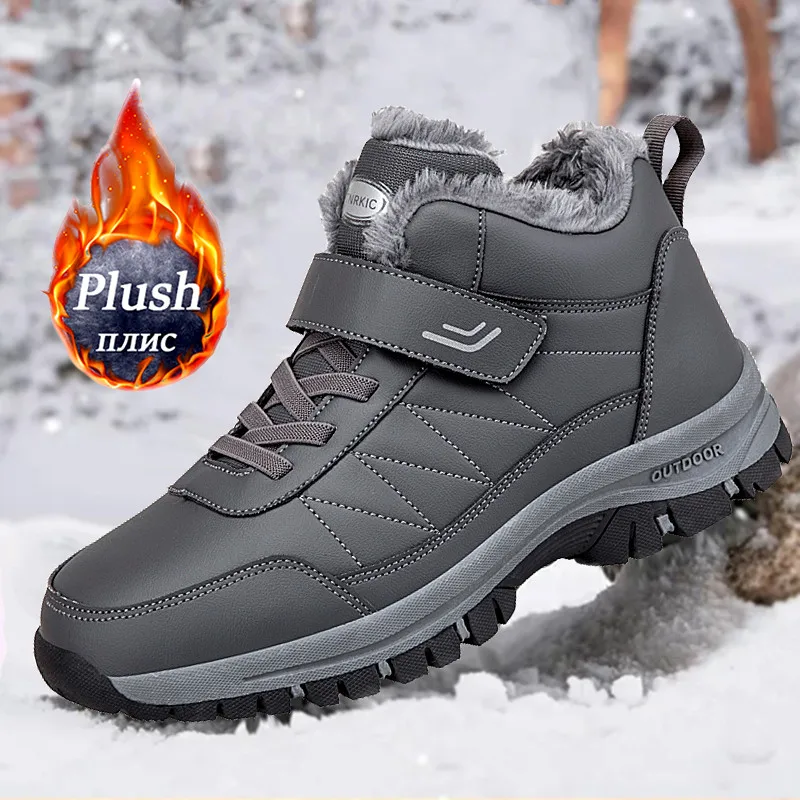 Waterproof Sneakers Men Leather Running Shoes Winter Sneakers Men