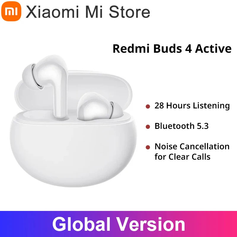 

TWS-наушники Xiaomi Redmi Buds 4 с функцией шумоподавления и поддержкой Bluetooth 5,3