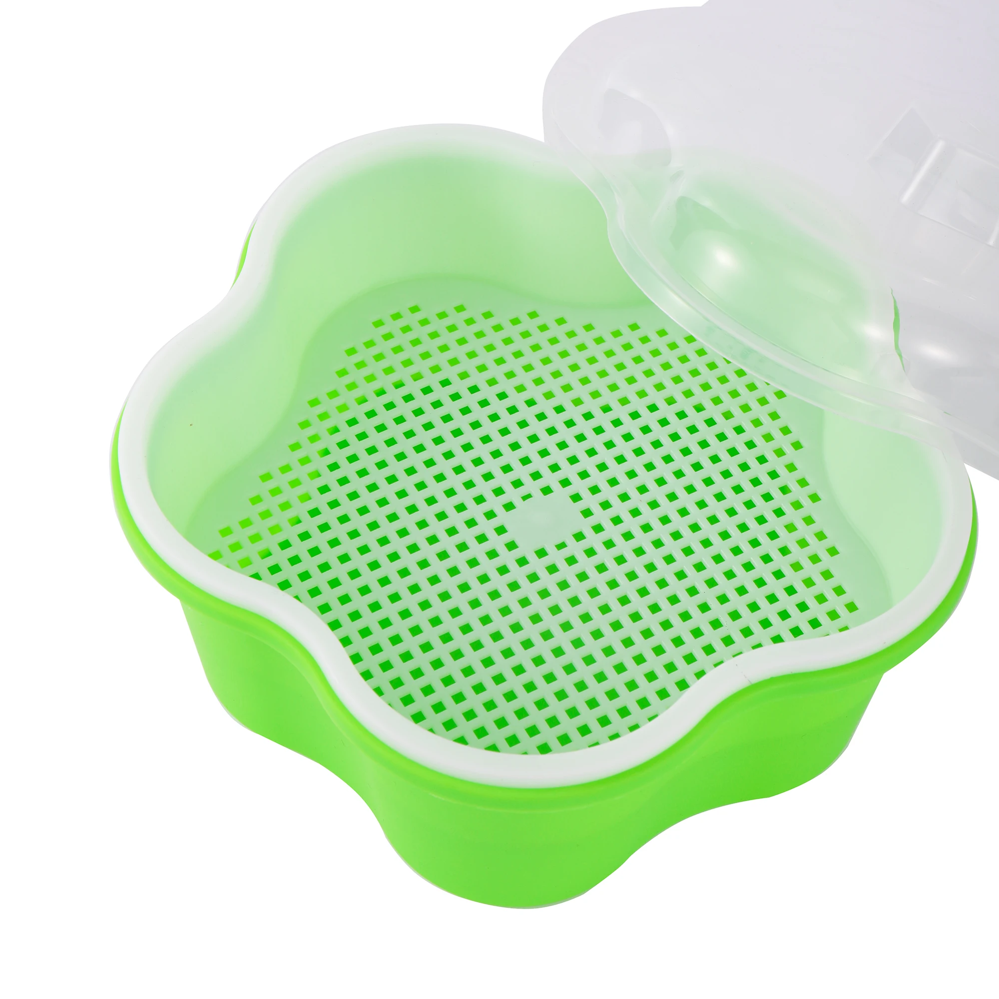 Bean Sprouts Growing Tray Seed Seedling Starter Dish Greenhouse Hydroponics Plant Cat Grass Germination Nursery Pot Grow Box seed starter tray seedling tray sprout growing kit