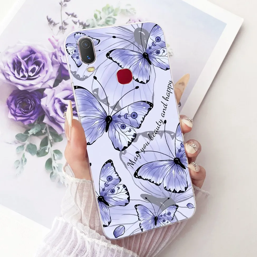 Clear Cute Cat Floral Soft Back Cover - Luxury Painted Design