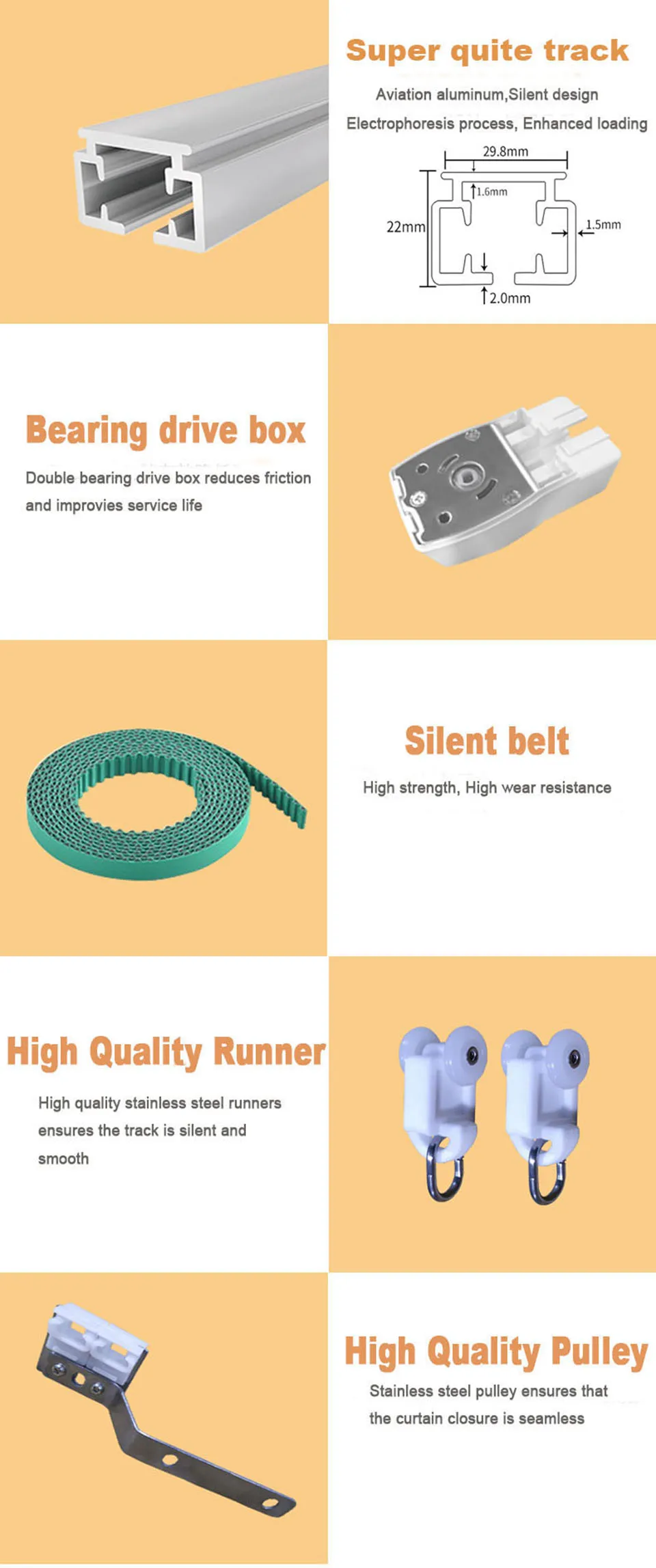 DHL Smart Curtain Motor Zigbee Curtain Track Private Custom Electric Curtain Ra