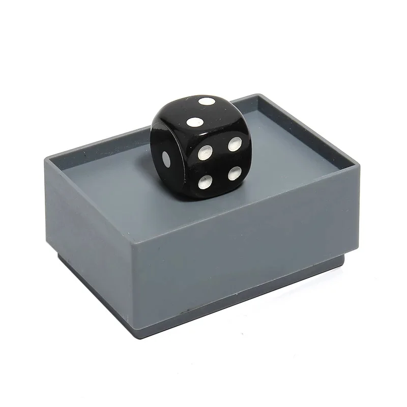 Magic Dice Trick 7 Black Die And Box Amazing Miracle Number Change