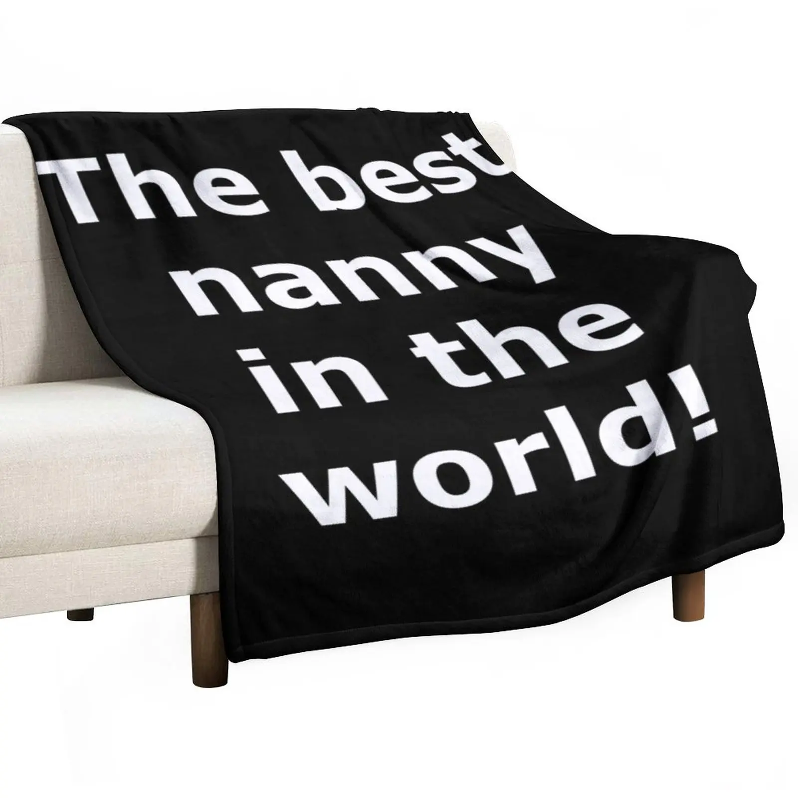 

New SMandH 3869 The Best Nanny In The World. (Exclamation) (c) SMandH 0001 Throw Blanket Furry Blanket Winter bed blankets