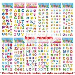 Cartoon Letter Design Bubble Stickers - Self - Adhesive Decorative Set (6pcs)