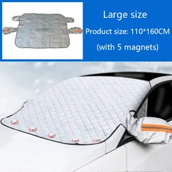 LEIBOO Magnetic Frost Prevention Windshield Cover and Sunshade (Large Size)