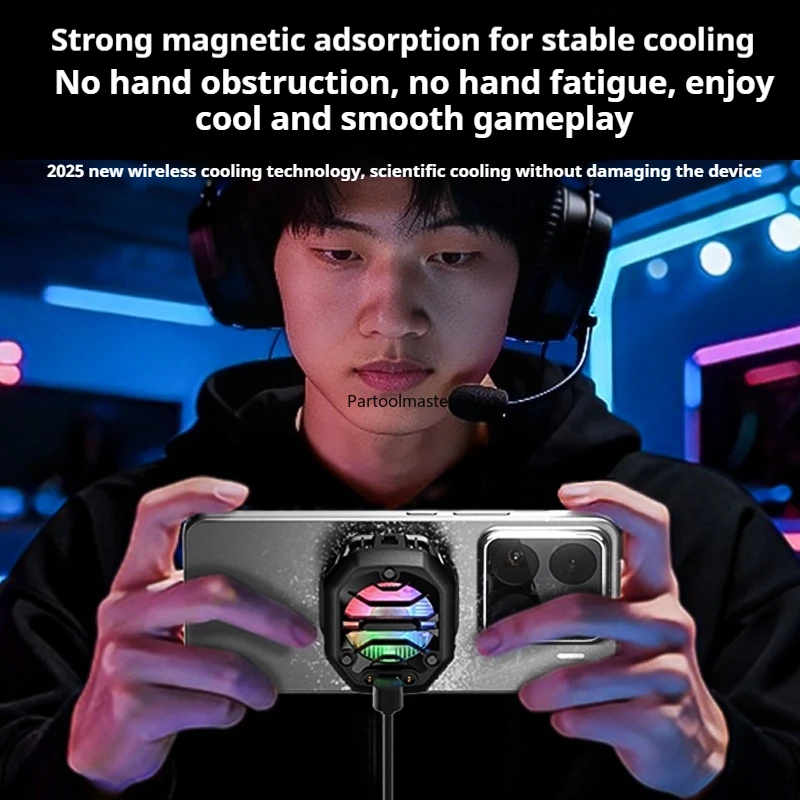 새로운 MEMO CX14 마그네틱 무선 휴대폰 쿨러 (2000mAh 배터리, 반도체 냉각 기능, 클립형)