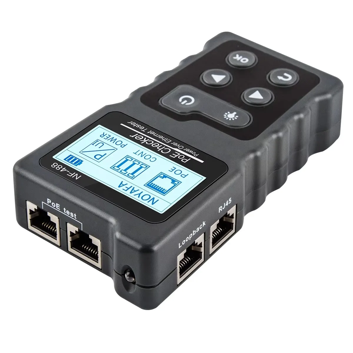 STP/UTP 케이블 개방/단락/교차 테스트용 LCD PoE 검사기