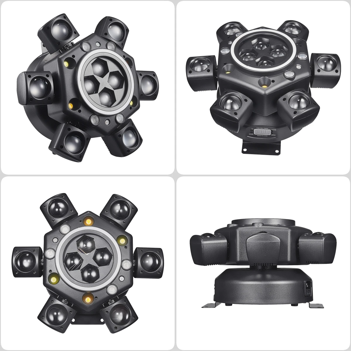 6 Arms Laser Stage Party Light 150 W RGBW LED Moving Head Lights DMX 512 Voice