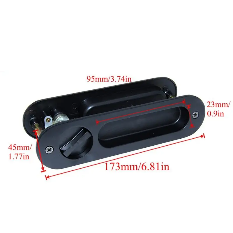 Wooden Door Sliding Door Lock Matte Black 173 Pocket Lock Hardware Invisible Recessed Handle Latch With Keys Barn