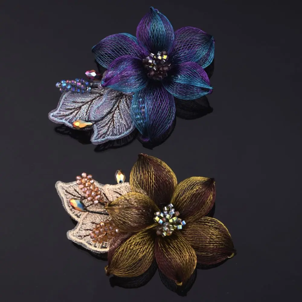 

Женский большой головной убор в Корейском стиле, украшение для волос с кристаллами, изысканный головной убор, заколка для конского хвоста