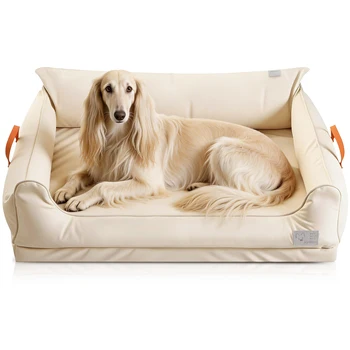 Large Dog Bed Leather 1