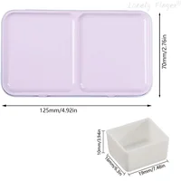 Empty Watercolor Palette, Metal Watercolor Tin with 14pcs Half Pans Paint Case with Lid Paint Box for Travel Gouache Painting 2