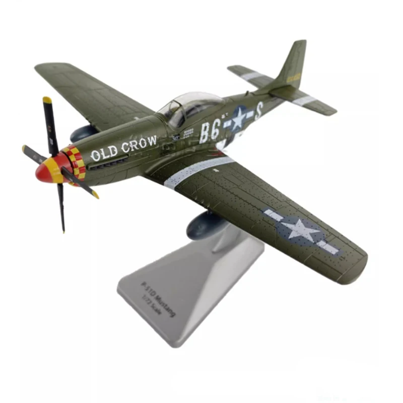 

Diecast P-51D Militarized Combat Mustang Fighter Alloy Model 1:72 Scale Toy Gift Collection Simulation Display Decoration