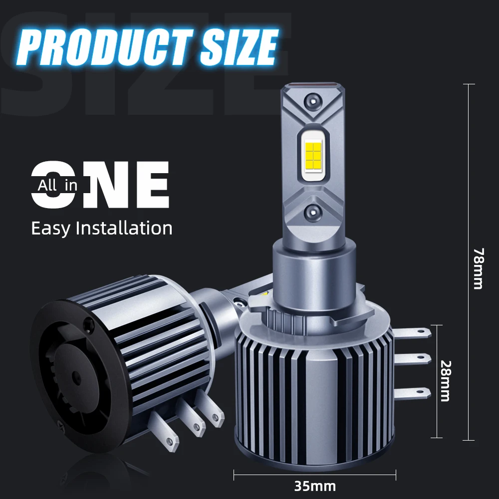ZTZPIE 30000LM 300W CSP 3570 칩 6000K H15 EMC Canbus Led 헤드 라이트 자동차 조명 오류 없음 전구 12V 램프