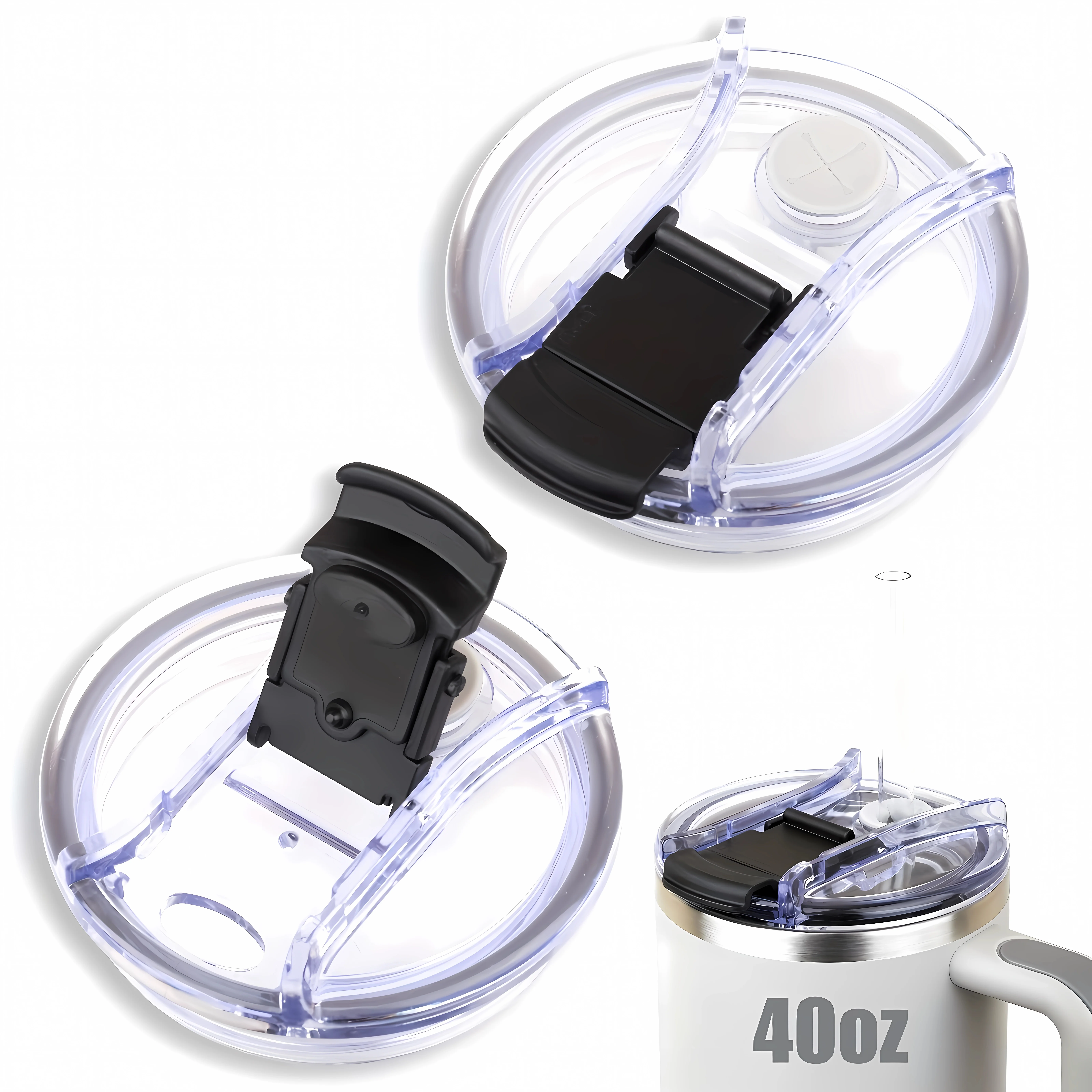 Cup Cover 1pc Leak-proof Lid for 40oz Tumbler Cup Spill Proof Tumbler Covers Replacement Cover for Stanley Cup Accessory