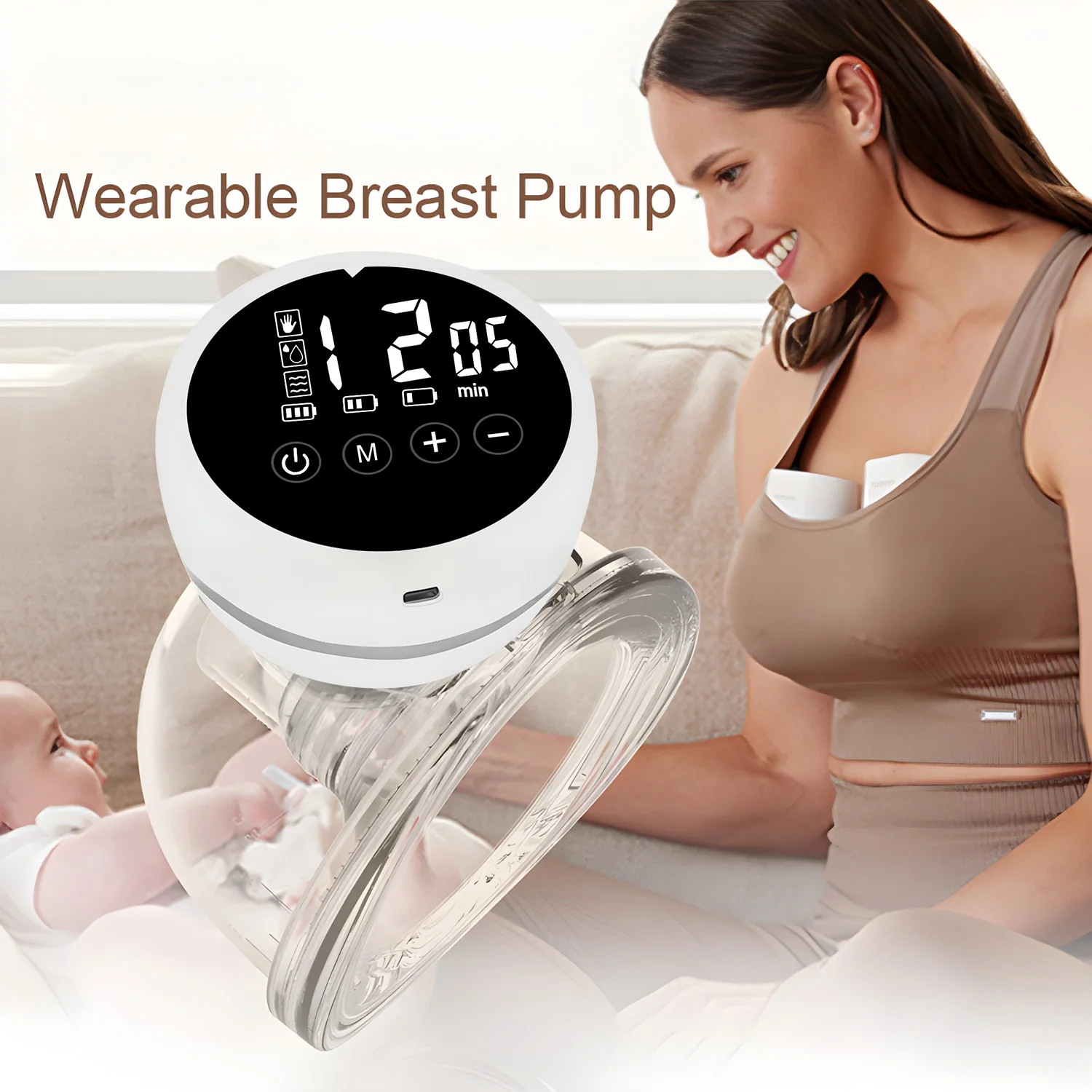 Smart Electric Breast Pump – Portable Hands-Free Wearable Milk Extractor, Silent & Comfortable 5