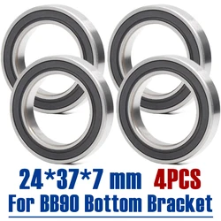 MR2437-2RS Ball Bearing 24*37*7 mm 4Pcs Chromium Steel Direct Press Dust Seal 27377 LLB Crank Bearings for BB90 Bottom Bracket