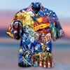 Men's Casual Shirts 3D Guitar Printed Shirt Men's Hawaiian Shirts 2024 Beach Shirts Short Sleeved Shirt Summer Lapel Shirts Boys 5