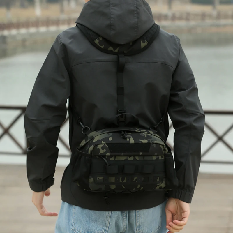 Oxford Tactical Vest Backpack for Men Outdoor Hiking Camping