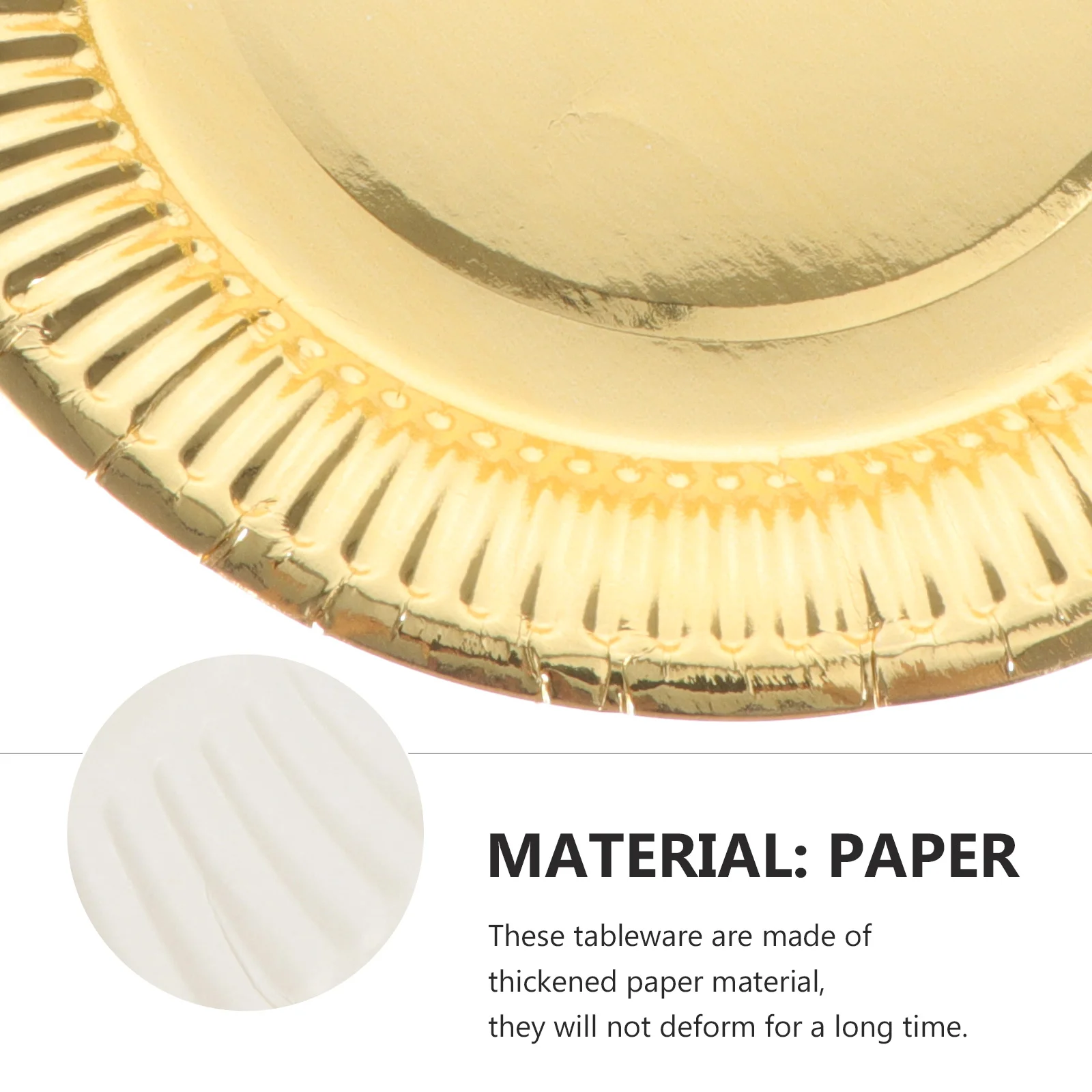 Plastic Plates Party Paper Plate Tableware Simple Plates Trays Flatware Supplies 20 Pcs 100 Units