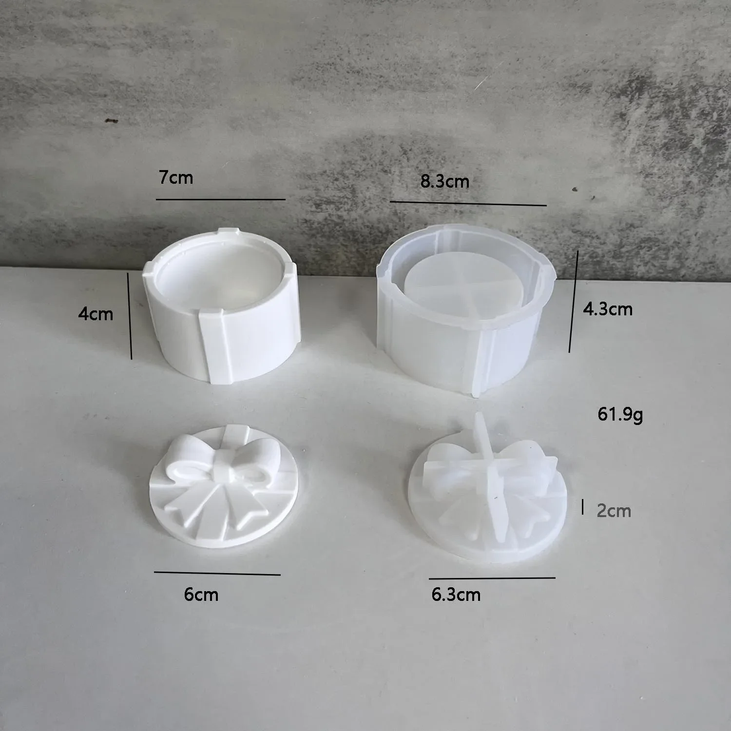 Silicone Mold Silicone Mold for Gift Storage Box Candle Aroma Storage Tray Decoration Mold Earrings Pendants Jewelry Box Gypsum Mould