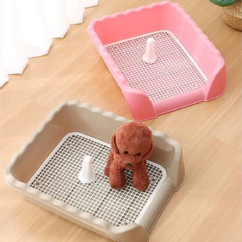 Pet Dog Toilet Dog Potty With Column Detachable Pee Fence Training Toilet Anti-Splash Pet WC Cleaning Tray Puppy Tray