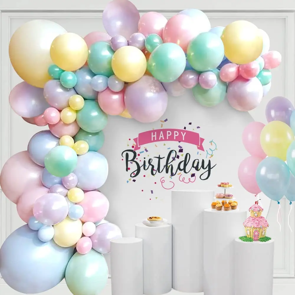 

Pastel Balloon Garland Kit Wedding Decoration Girl Birthday Party Decoration Kids Boy Baby Shower Gender Reveal Party Supplies