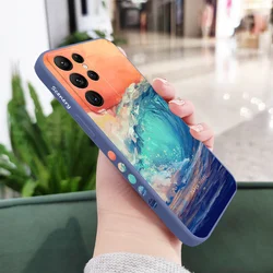 Magic Waves Premium Phone Case Cover for Galaxy S21 Plus (Light Blue 1)