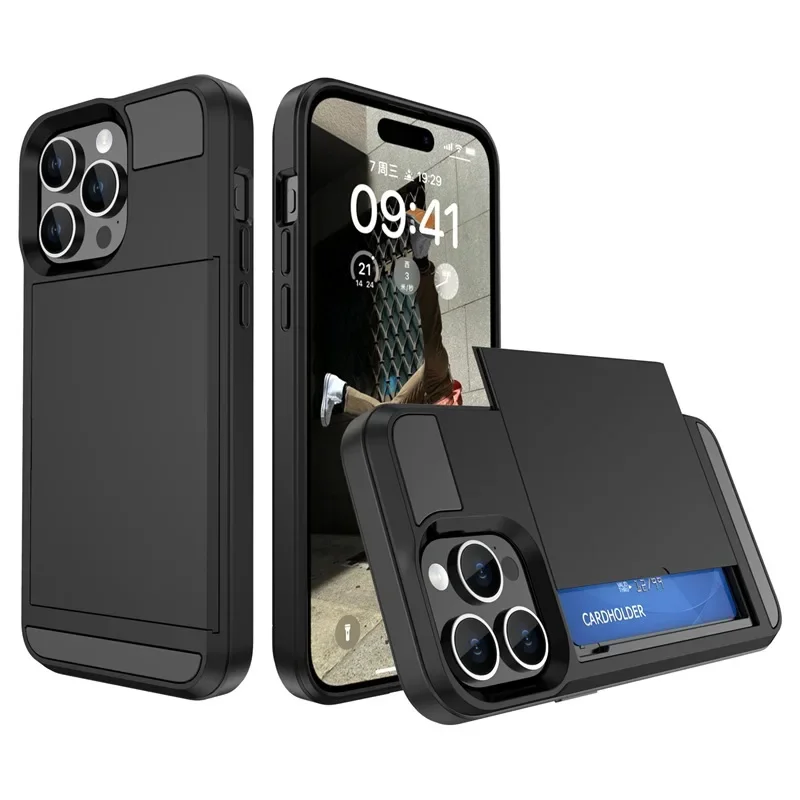 Premium Wallet Phone Case with Card Holder and Dual-Layer Protection