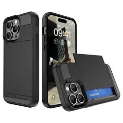 Premium Wallet Phone Case with Card Holder and Dual-Layer Protection for iPhone 12 Pro (Black)