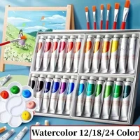 Watercolor 12/18/24 Color,Rich in Color, Easy to Mix | Suitable for Artists And Enthusiasts 1