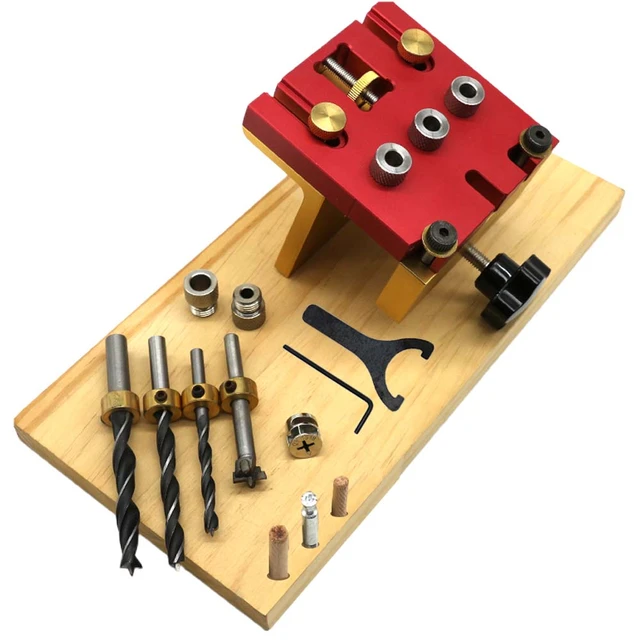 Locator Puncher Tools Aluminum Alloy Wood Pocket Hole Jig Doweling Jig  Adjustable Woodworking Angle Dowel Jig For Drilling Guide - AliExpress