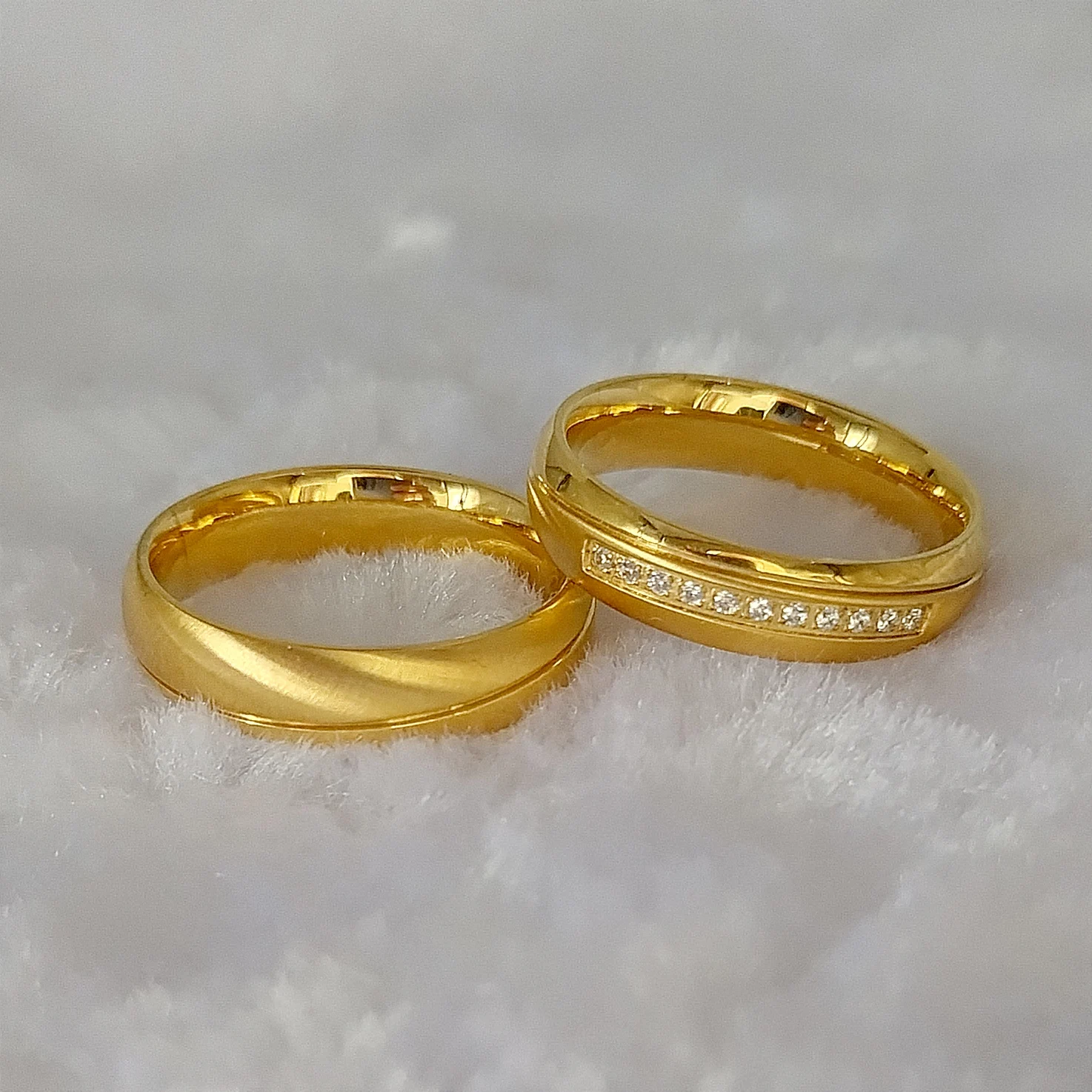 Unique Lover's Alliance Promise Couples Ring Western 14k plated gold rings and wedding Rings Sets for men and women wedding rings gold plated rings