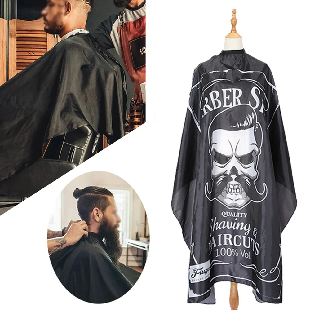 Hairdressing Cape Barber Hairdressing Cape Retro Hair Cutting Cape Black White Coat To Cut Hair Styling Tool Waterproof Apron for Man Haircut