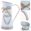 Flowers Country Shabby Flower Vase Rustic Galvanized Vase Vintage Flower Vase Holder Plant Jug Pot French Style Flower Vase 4
