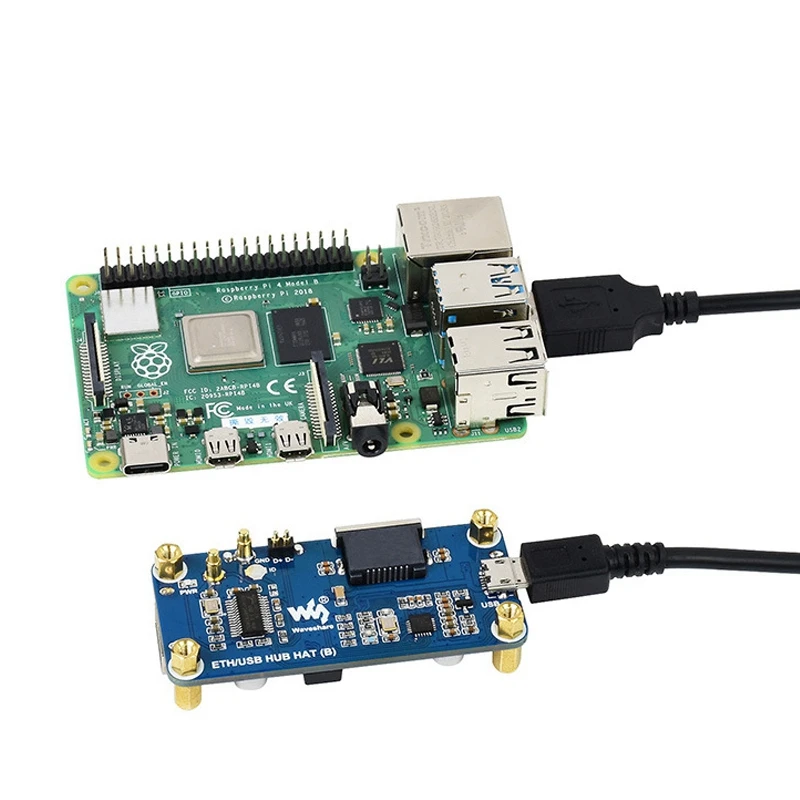 Waveshare-USB 2.0 RJ45  ̴  , HAT ̽ ǵ Ȯ ,    W WH