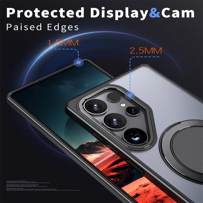 Magnetic MagSafe Rotating Shockproof Phone Case with Bracket