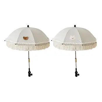 Passeggino parasole con morsetto UV accessori per passeggini universali coperture per tettoie per ruote Base sportiva protezione per supporto indossabile