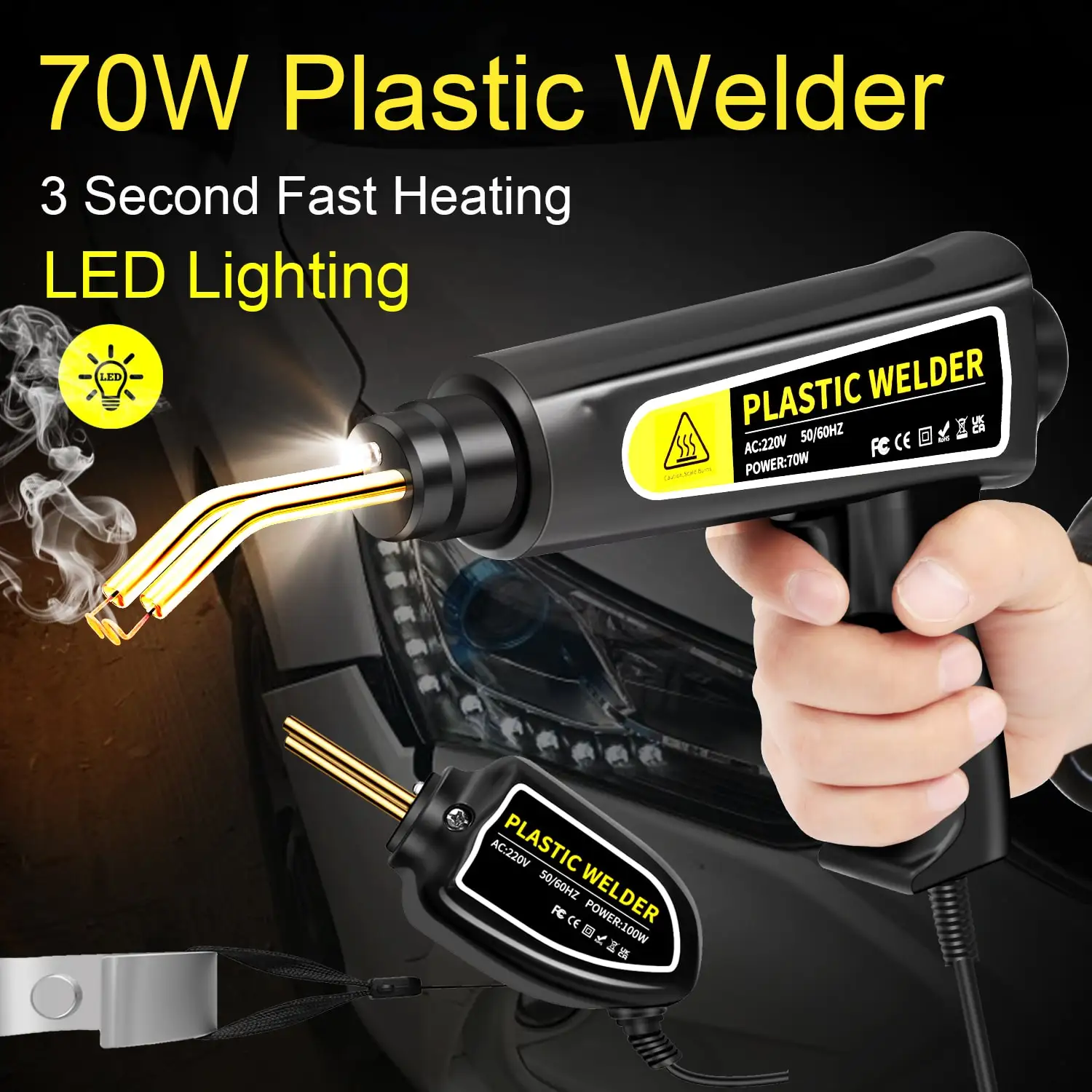 Hot Stapler Plastic Welding Machine 50/70/100W Plastic Bumper Soldering