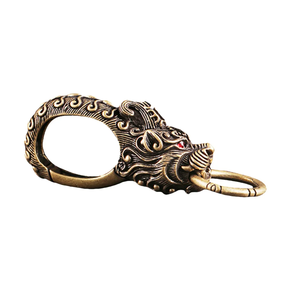 

Key Fob Faucet Keychain Chic Statue Retro Style Pendant Bag Decoration Dragon Head Design Man